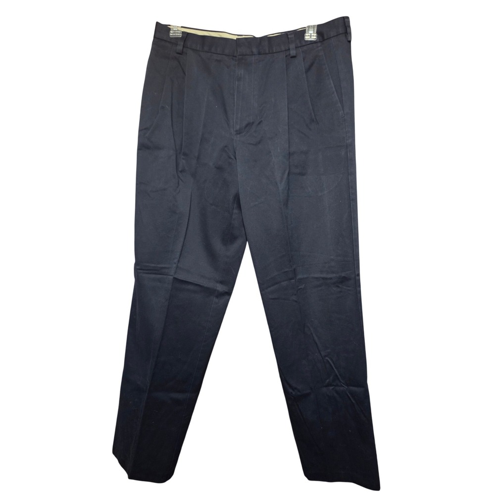 Dockers Pleated‎ Chinos Mens 36x34 Dark Navy Classic Fit Cotton Work Pants